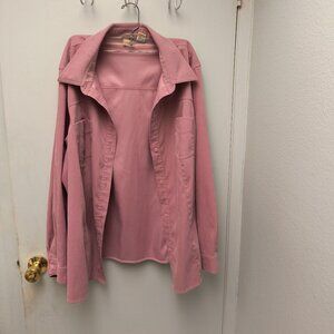 Linden Hill Pink Linen Long Sleeve Pin Button Down Shirt Size 2X